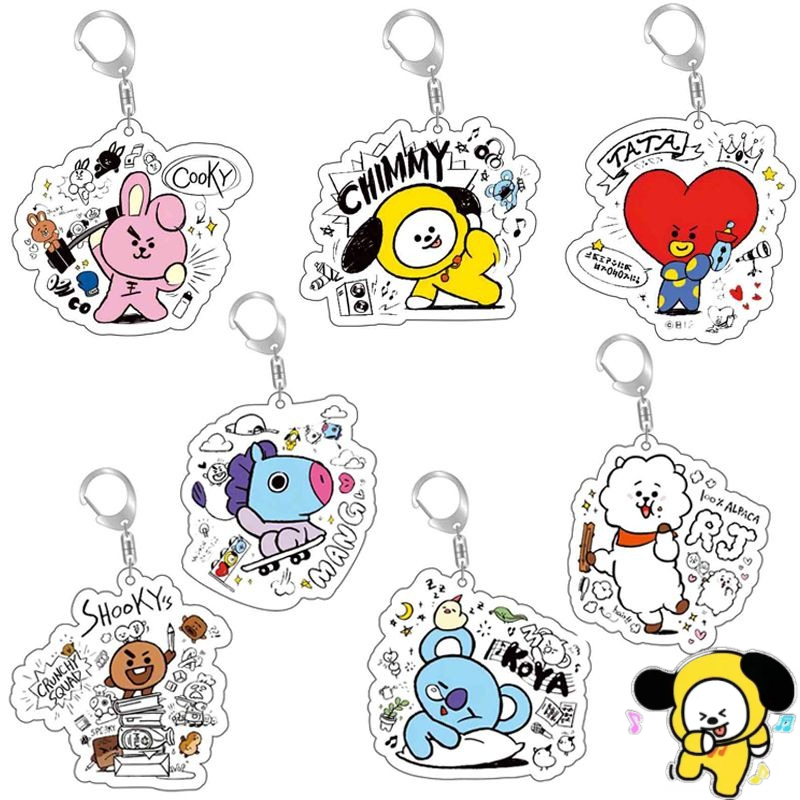 BT21 anime cartoon cute acryli - đánh giá và giá Anime Girl Merchandise